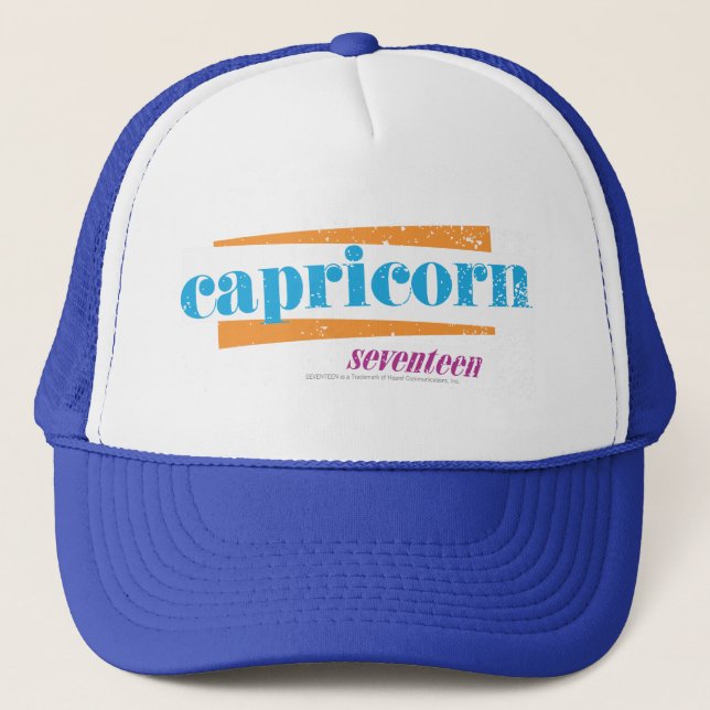 Capricorn Aqua Trucker Hat (Front)