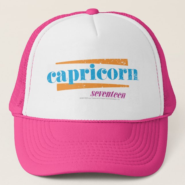 Capricorn Aqua Trucker Hat (Front)