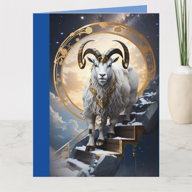 Capricorn Ascend to Greatness - Happy Birthday Card (Front)