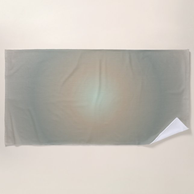 Capricorn Aura Gradient Zodiac, Green Brown Beach Towel (Front)