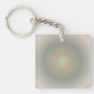 Capricorn Aura Gradient Zodiac, Green Brown Keychain