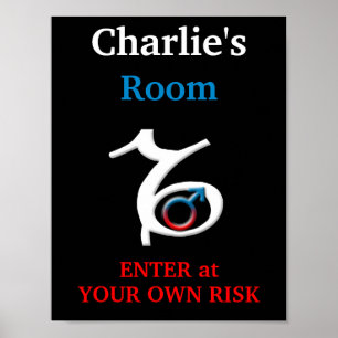 Capricorn Boy's Room Personalized Poster