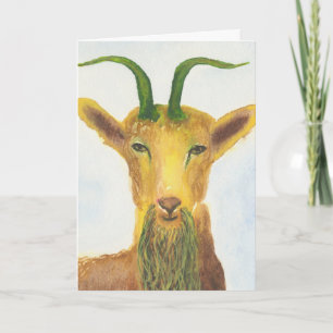 Capricorn Brown Zodiac Symbol Birthday Card