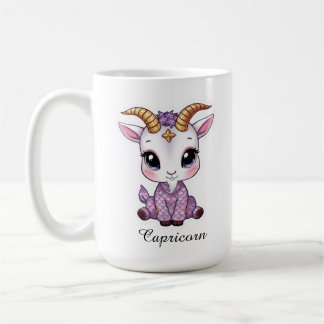 Capricorn Celestial Zodiac Mug - Pink Sea-Goat