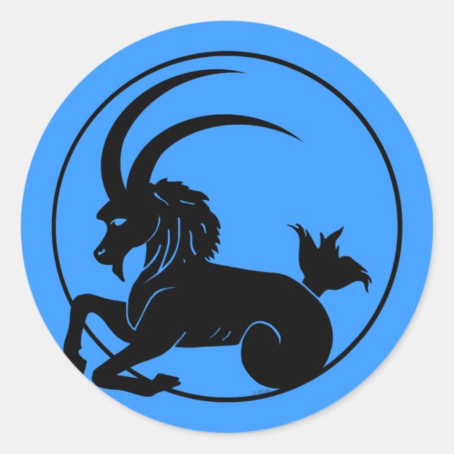Capricorn Classic Round Sticker (Front)