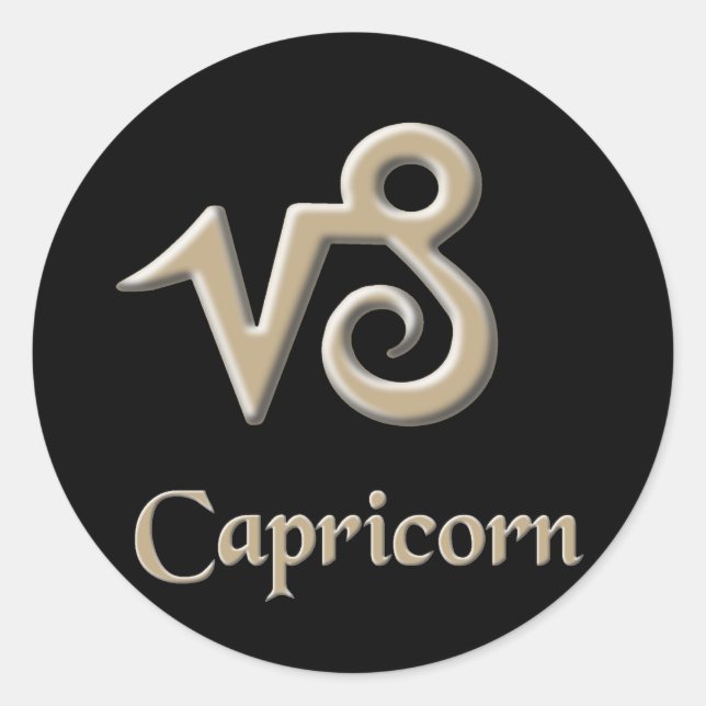 Capricorn Classic Round Sticker (Front)