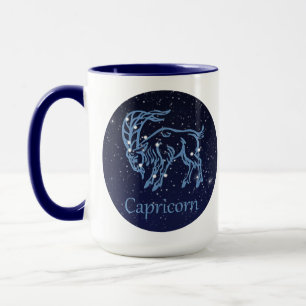 Capricorn Constellation and Zodiac Sign with Stars Mug