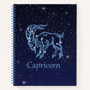 Capricorn Constellation and Zodiac Sign with Stars Notebook