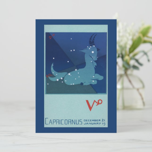 Capricorn Constellation, Vintage Zodiac, Astrology (Standing Front)
