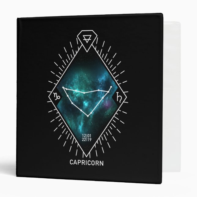Capricorn Constellation & Zodiac Symbol Binder (Front/Inside)