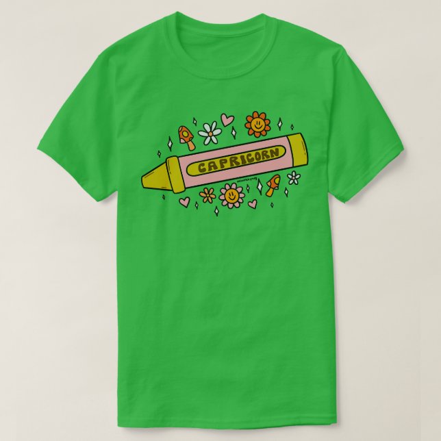 Capricorn Crayon T-Shirt (Design Front)