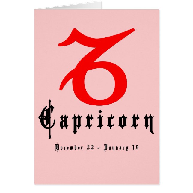 Capricorn december 22 - january 19 (Front)
