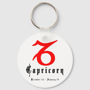 Capricorn, December 22 - January 19 Keychain