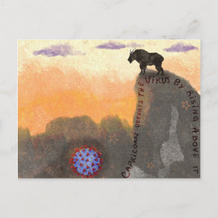 Capricorn defeats the Virus Postcard