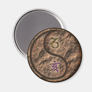 Capricorn & Earth Boar Magnet