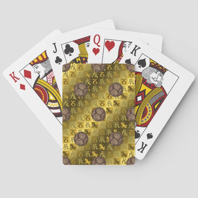 Capricorn & Earth Dragon Playing Cards (Back)