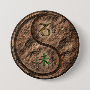 Capricorn & Earth Goat 3 Inch Round Button