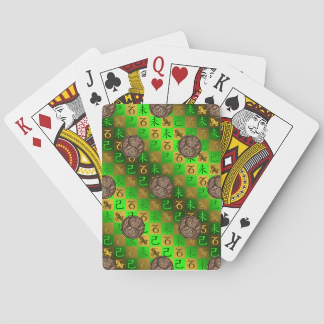 Capricorn & Earth Goat Playing Cards (Back)