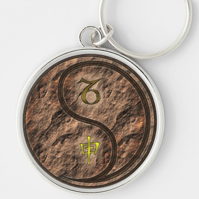 Capricorn & Earth Monkey Keychain (Front)