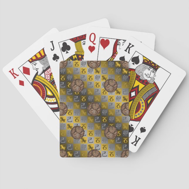 Capricorn & Earth Rabbit Playing Cards (Back)