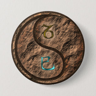 Capricorn & Earth Snake 3 Inch Round Button