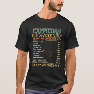 Capricorn Facts Funny Zodiac Sign Astrology Horosc T-Shirt