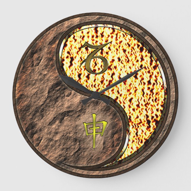 Capricorn & Fire Monkey Large Clock (Front)