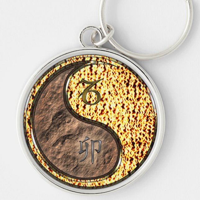 Capricorn & Fire Rabbit Keychain (Front)