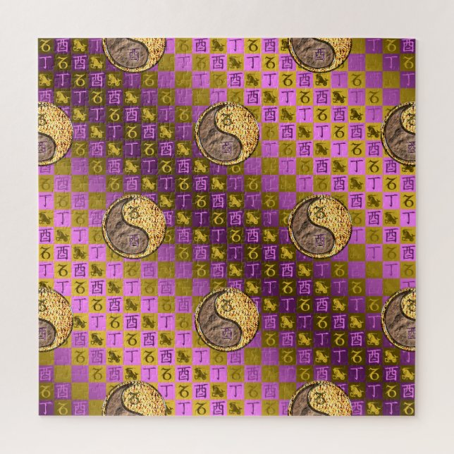Capricorn & Fire Rooster Jigsaw Puzzle (Vertical)
