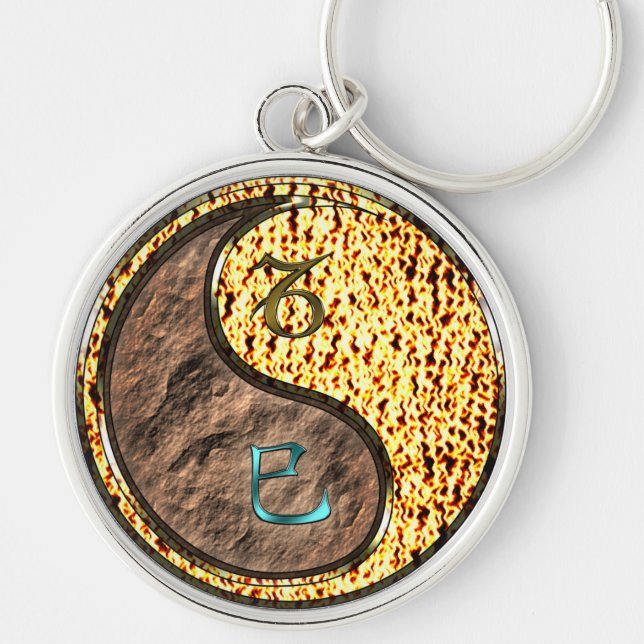 Capricorn & Fire Snake Keychain (Front)