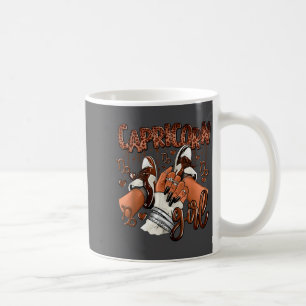 Capricorn Girl Birthday Afro Queen Sneakers Zodiac Coffee Mug