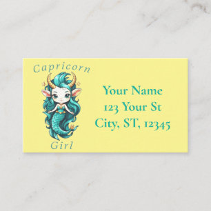 Capricorn Girl Mermaid Thunder_Cove Business Card