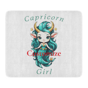 Capricorn Girl Mermaid Thunder_Cove Cutting Board