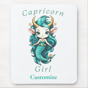 Capricorn Girl Mermaid Thunder_Cove Mouse Pad