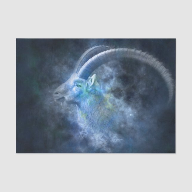 Capricorn Goat Decoupage 10x15 Tissue Paper (Front)