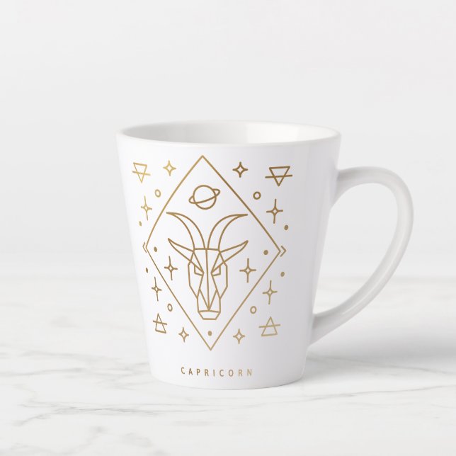 Capricorn Gold Glyph Coffee Mug (Right)