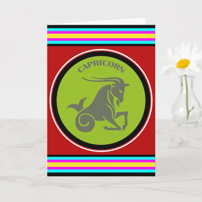 Capricorn Greeting Card (Small Plant)