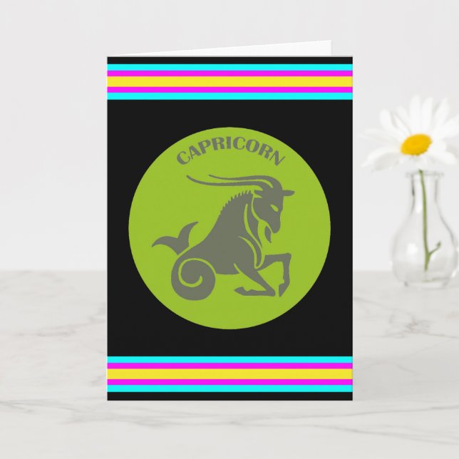 Capricorn Greeting Card (Small Plant)