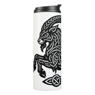 Capricorn — Haunted Ink Zodiac Goat‑Fish Thermal Tumbler