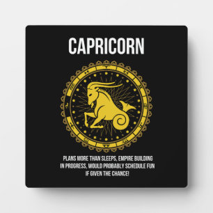 Capricorn - Horoscope, Funny Zodiac Sign Humour Plaque