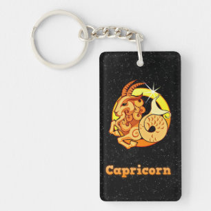 Capricorn illustration keychain