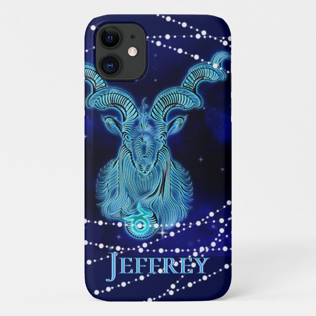 Capricorn in Dark Blue II Case-Mate iPhone Case (Back)