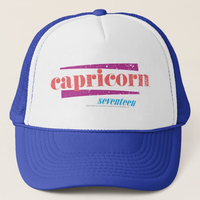 Capricorn Lt. Pink Trucker Hat (Front)