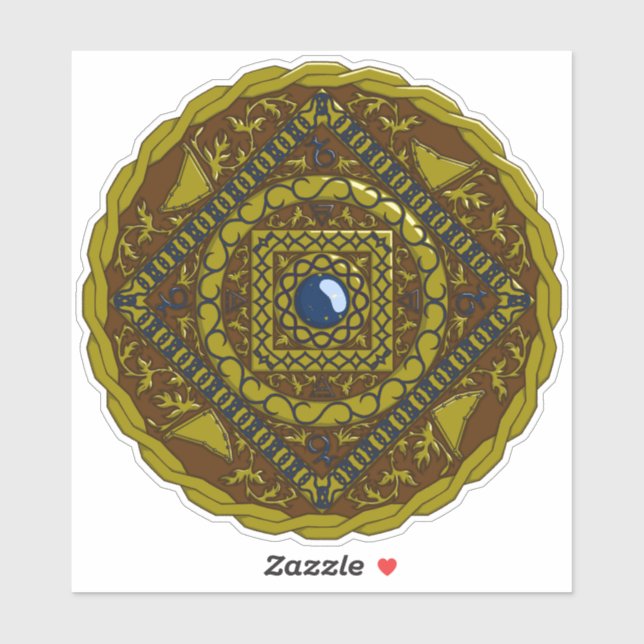 Capricorn Mandala Contour Sticker (Sheet)