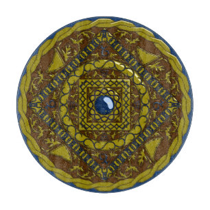Capricorn Mandala Glass Cutting Board
