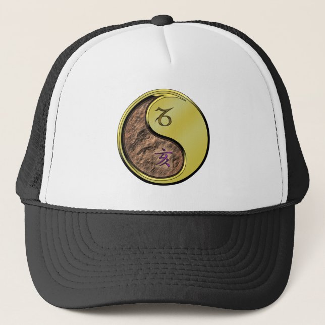 Capricorn & Metal Boar Trucker Hat (Front)