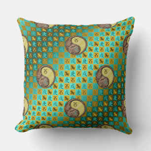 Capricorn & Metal Dog Throw Pillow