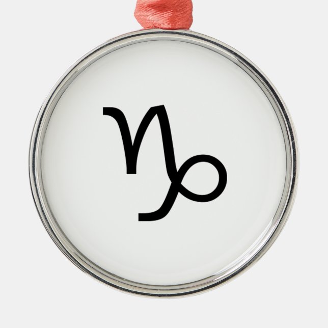 Capricorn Metal Ornament (Front)