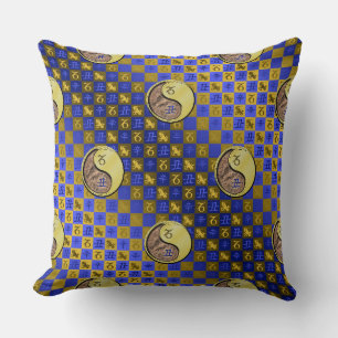 Capricorn & Metal Ox Throw Pillow