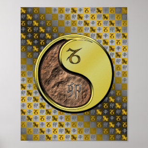 Capricorn & Metal Rabbit Poster